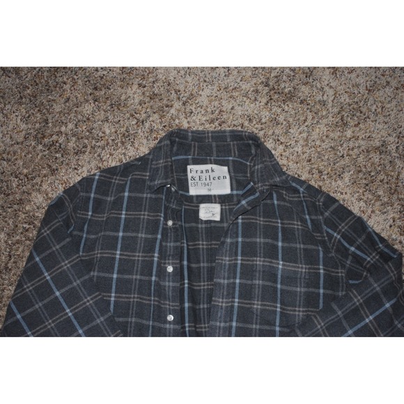 Frank & Eileen Shirley Plaid Button Down Shirt Womens M Oversized Cotton - Picture 2 of 7